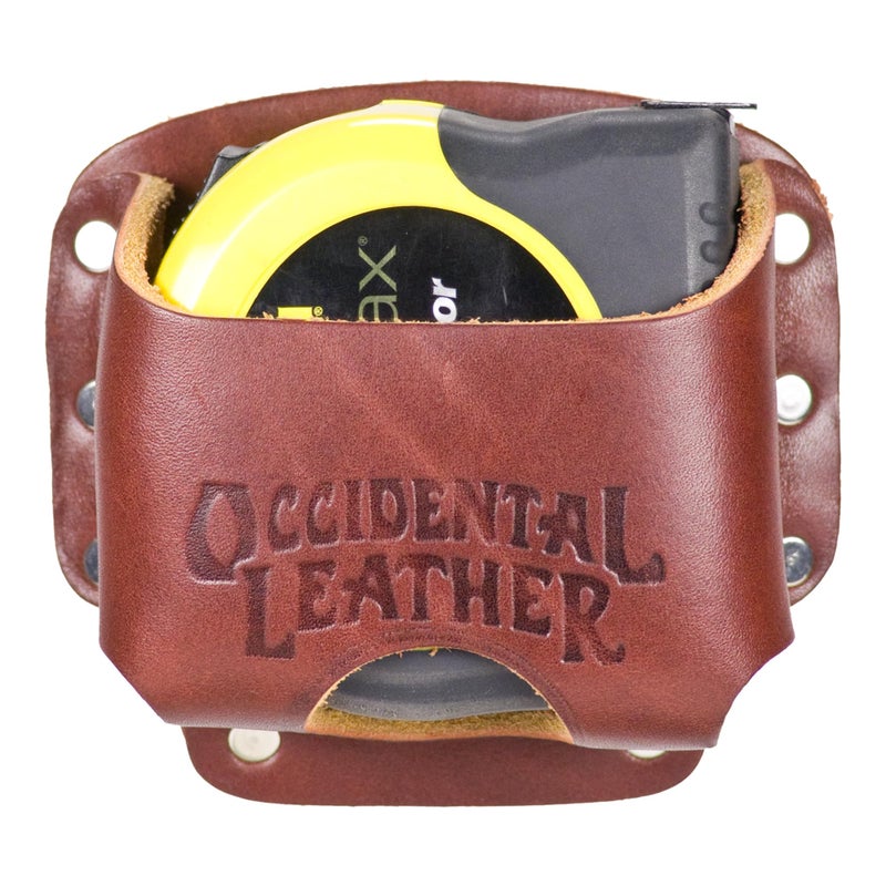 Occidental Leather Clip-On Tape Holster - Holds Up to a 30â€™ Tape or 25â€™ FatMax - Proprietary Steel Clip - Heirloom Quality Leather - Made in USA - Image 1